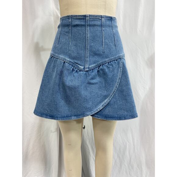 Isabel Marant 'Dimenia' Blue Cotton Skirt Size 42 - Picture 2 of 5